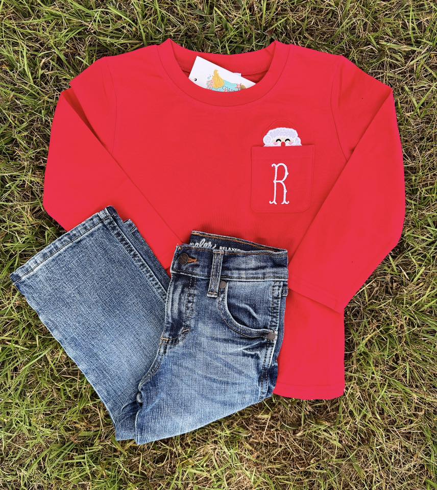 Peeping Santa Boy Tee - NOV.