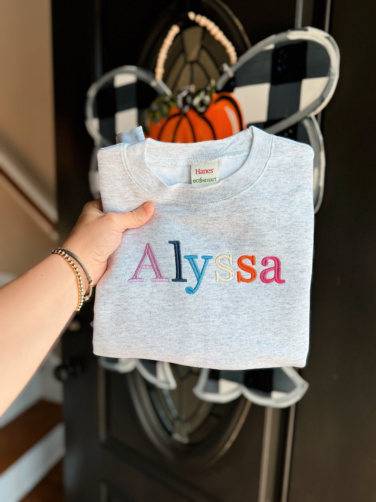 COLOR BLOCK GIRL FALL VIBES CREWNECK - ETA 4 WEEKS