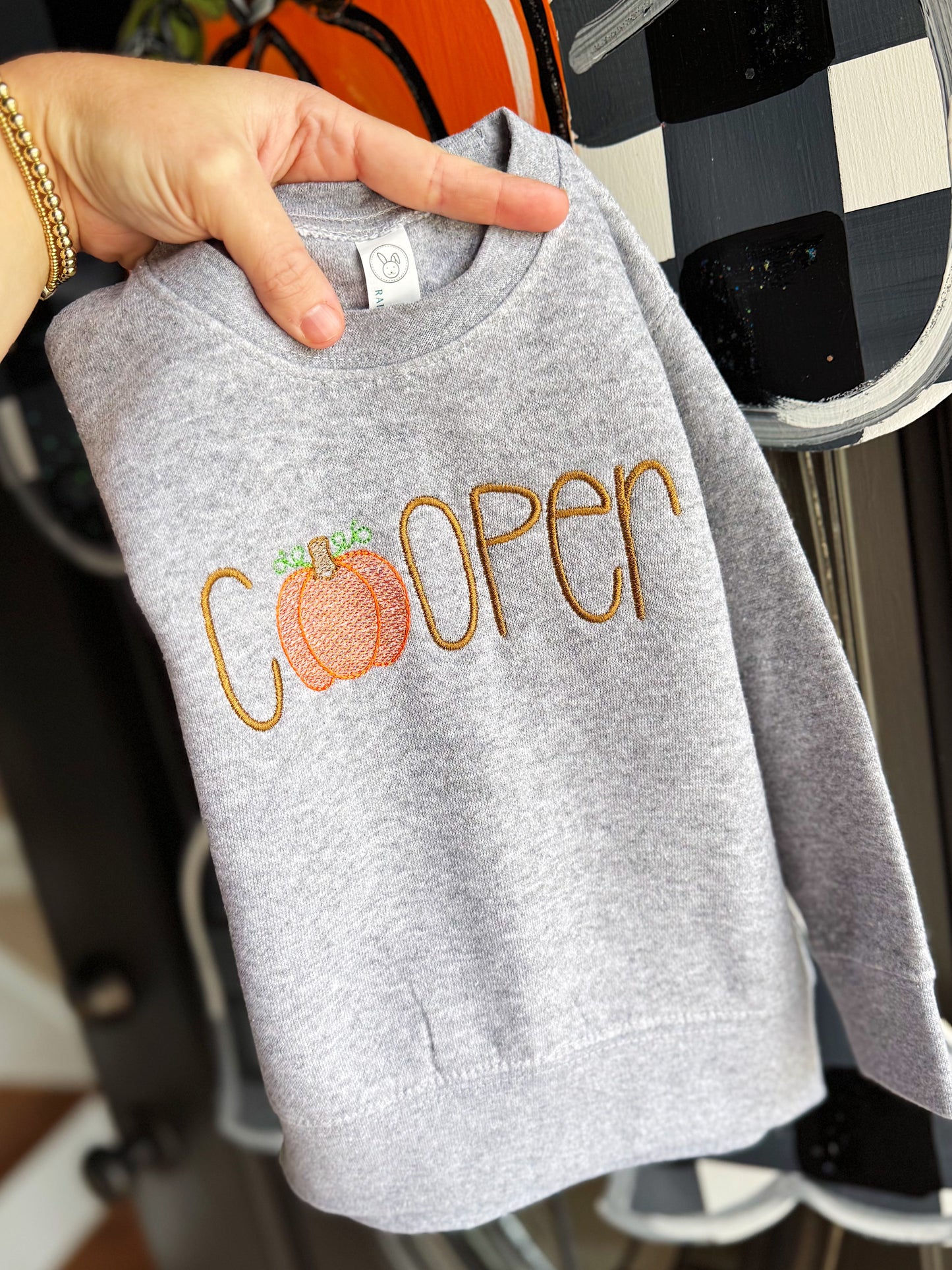 PUMPKIN MINI FILL BOY CREWNECK - ETA 4 WEEKS