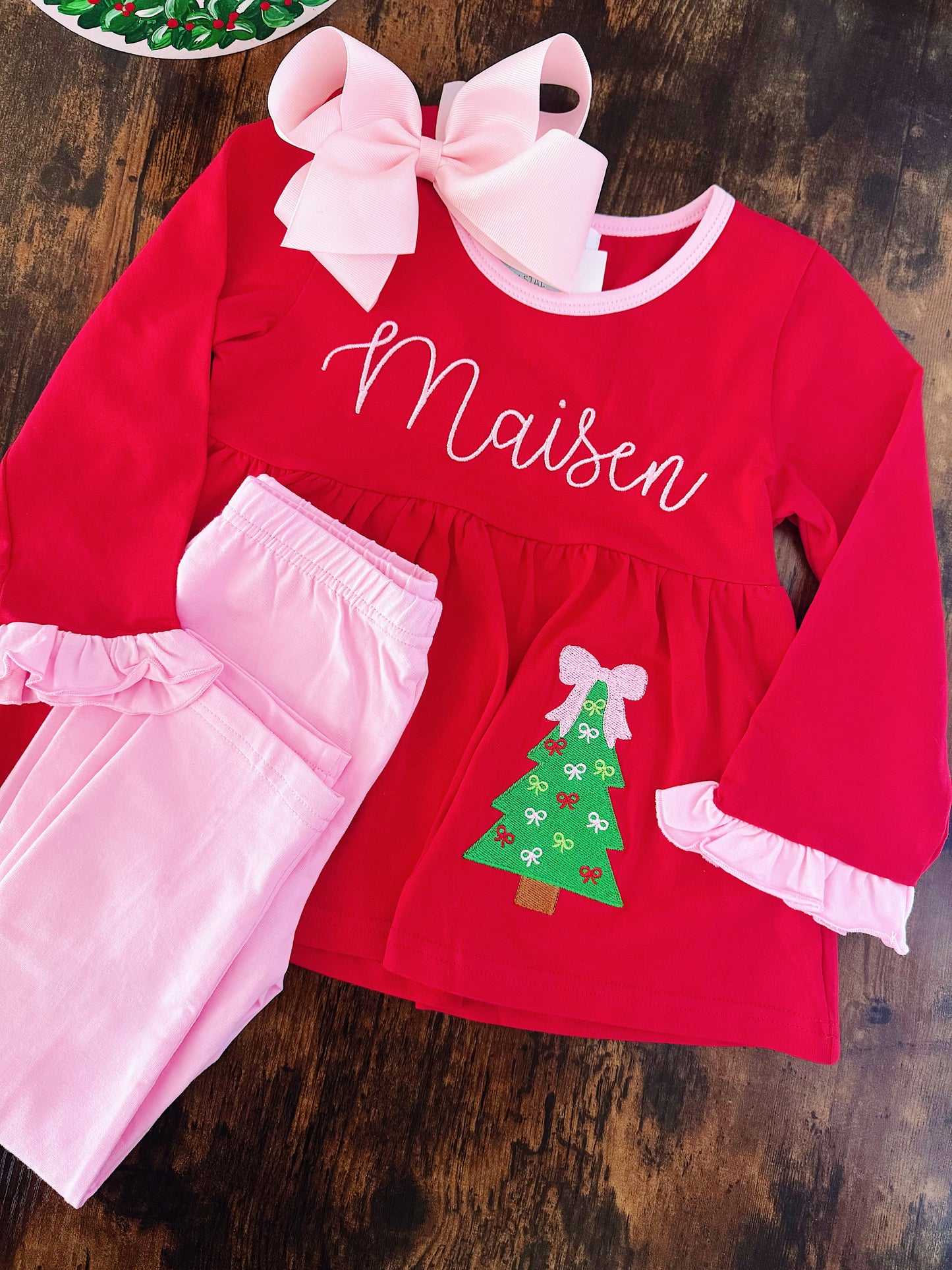 RTS: CHRISTMAS EMBROIDERY BOW SET