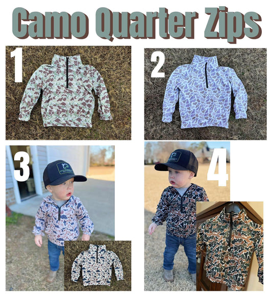 Camo Quarter Zips Preorder