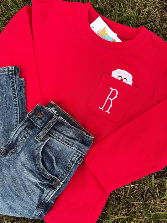 Peeping Santa Boy Tee - NOV.