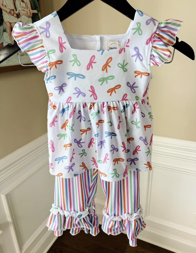 RTS: COLORFUL BOW + STRIPES SET