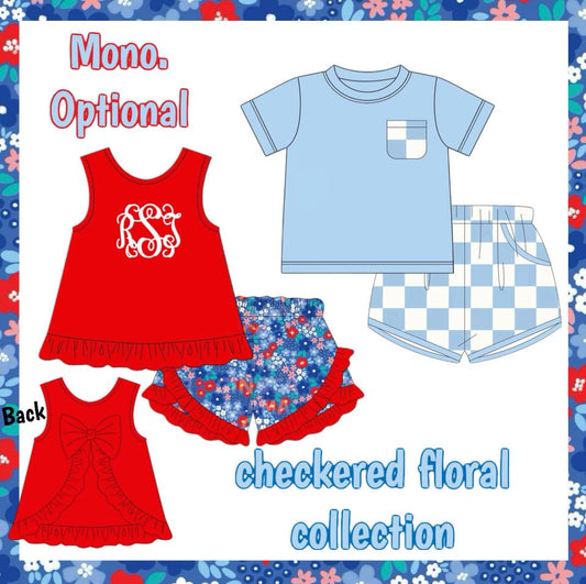 Checkered Floral  Preorder - TAT April