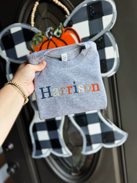 COLOR BLOCK BOY FALL VIBES CREWNECK - ETA 4 WEEKS