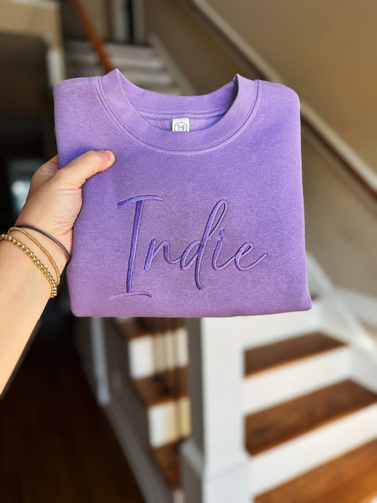 PURPLE MONOCHROME CREWNECK - ETA 4 WEEKS