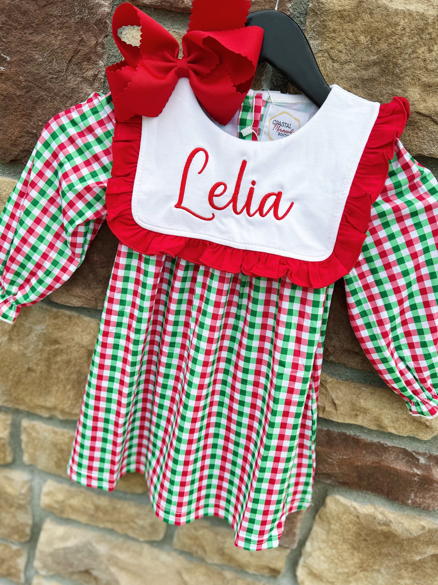 RTS: CHRISTMAS PLAID DRESS