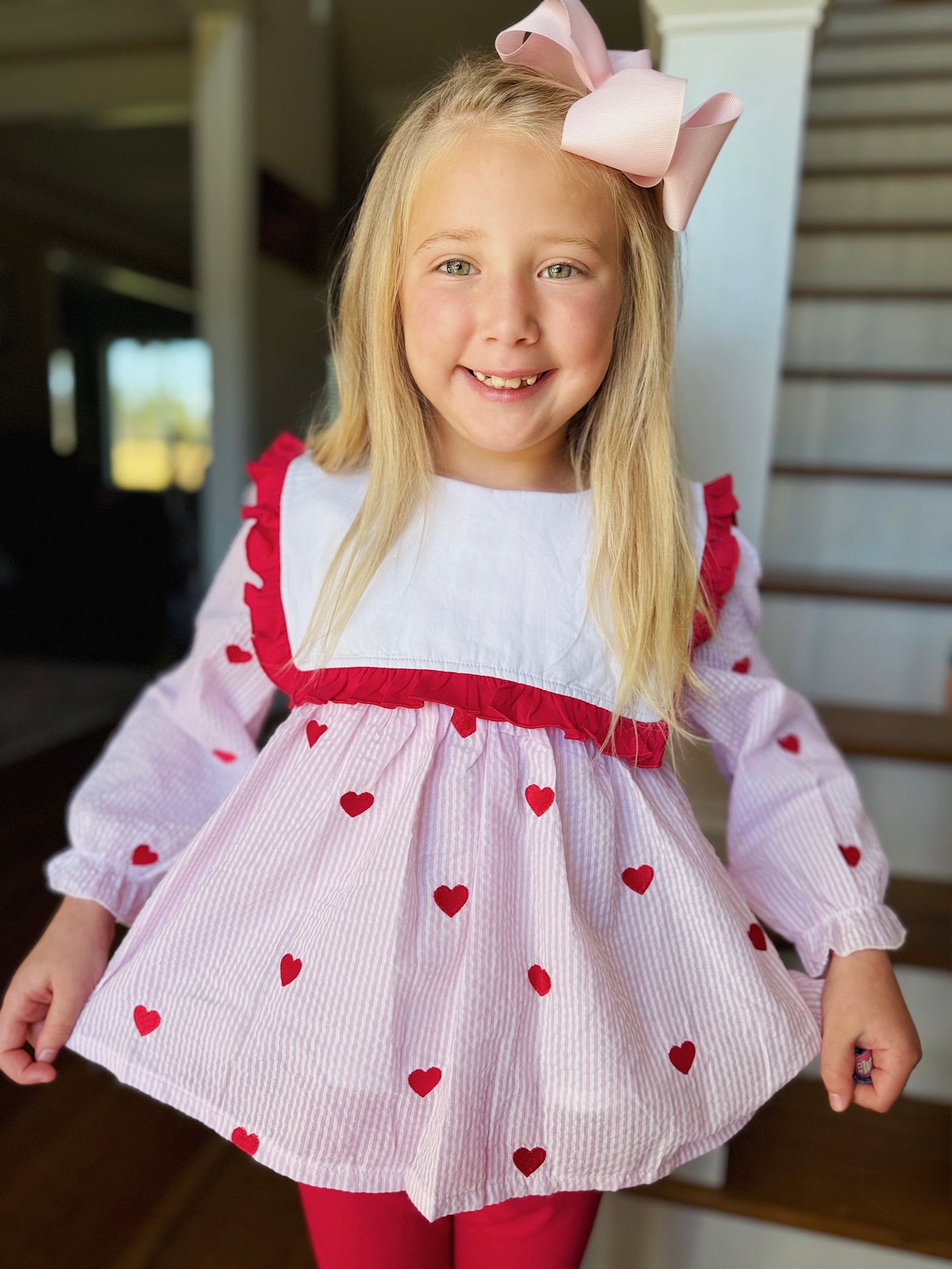 RTS: HEART SEERSUCKER SET