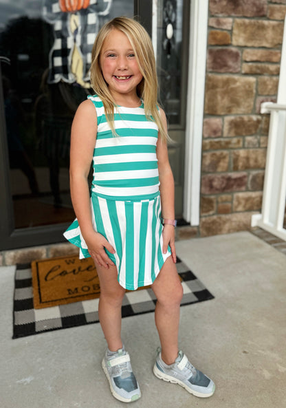 RTS: STRIPE SKORT SET