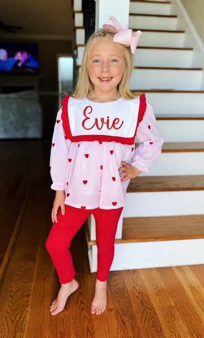 RTS: HEART SEERSUCKER SET