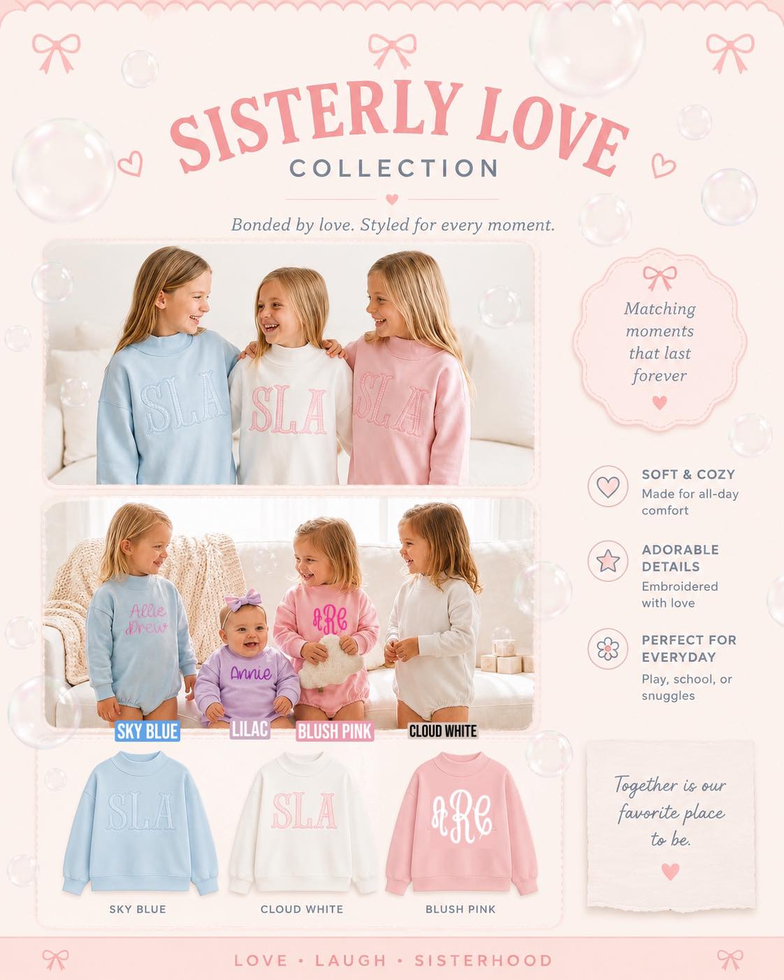 SISTERLY LOVE COLLECTION - BUBBLE + CREW