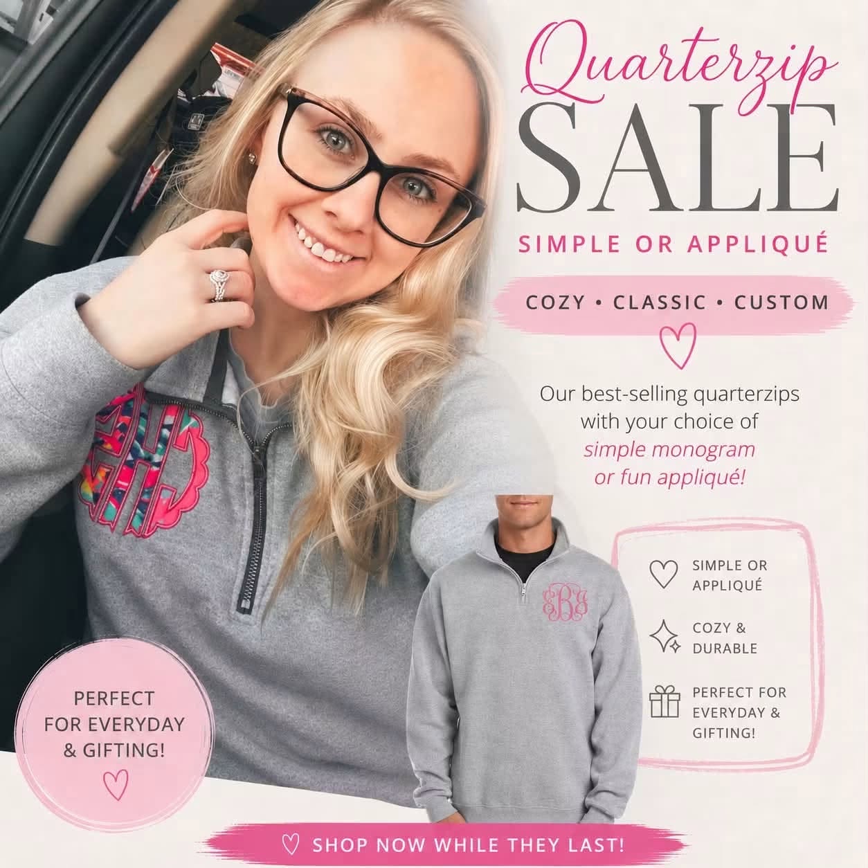 QUARTER ZIP SALE